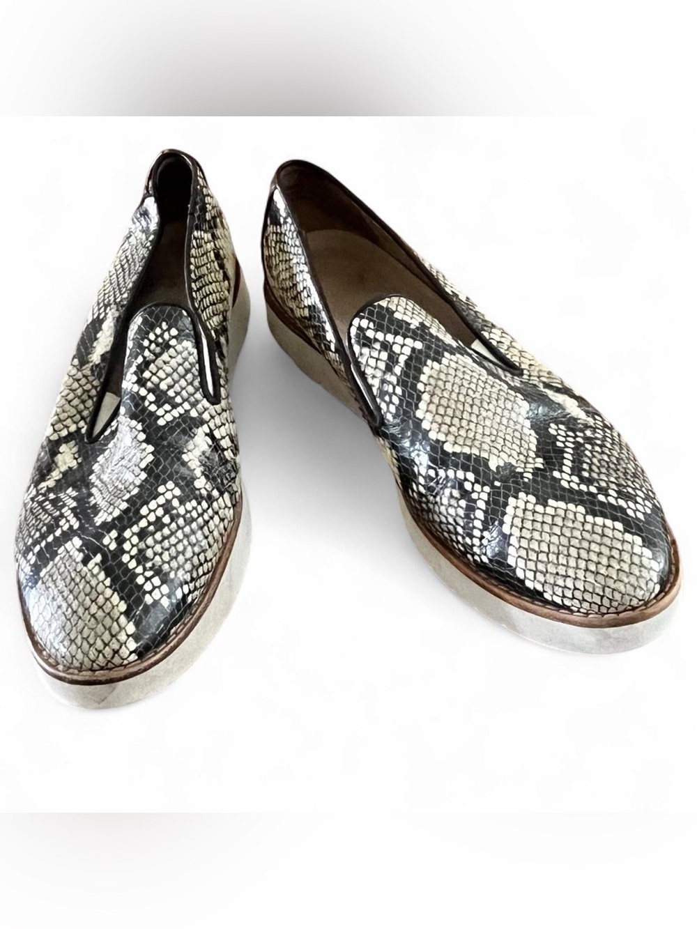 Johnston & Murphy Snakeskin Leather Loafers Size 7.5